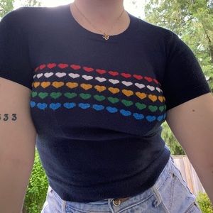 Rainbow Hearts t-shirt sweater